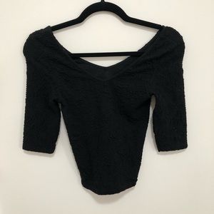 TopShop Textured Crop Top